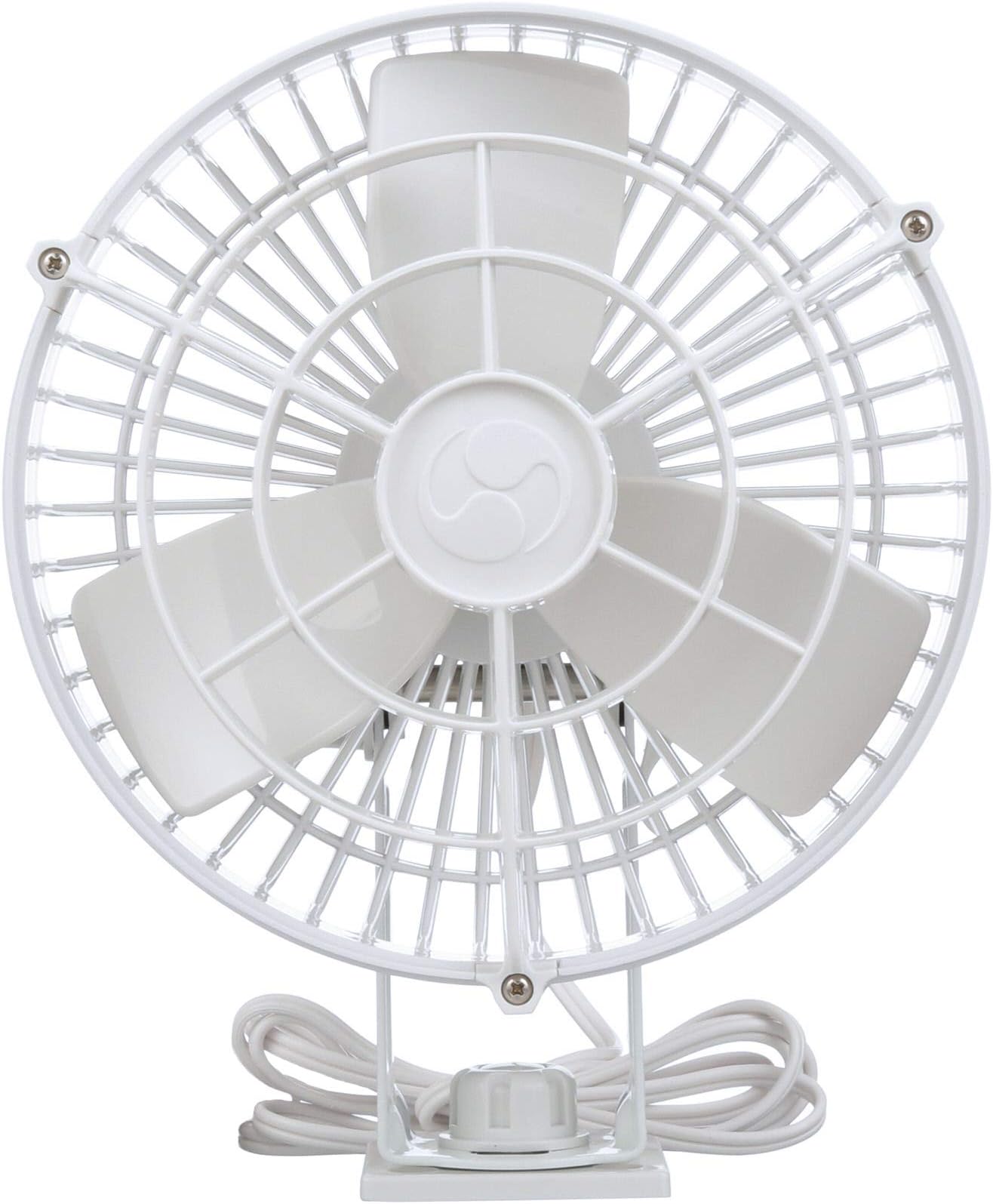 Kona™ Fan from SEEKR by Caframo. Watertight Motor, Weatherproof IP55 Rating withstands Spray and dust. Includes 24V Auxiliary Plug. Made in Canada. White.