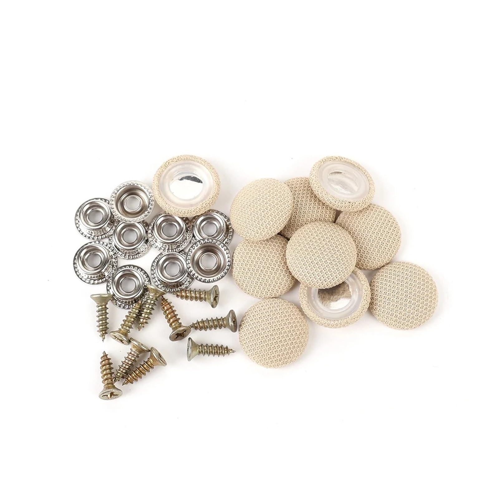 KXFVYNE Car Ceiling Buckles Fixing Clips Auto Interior Roof Screw Headliner Fabric Rivets Retainer Buckle Fastener(10pcs Beige)