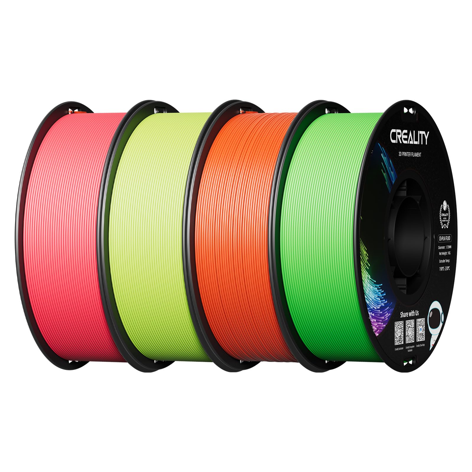 Creality PLA 3D Printer Filament 1.75mm, 4 kg Bundle