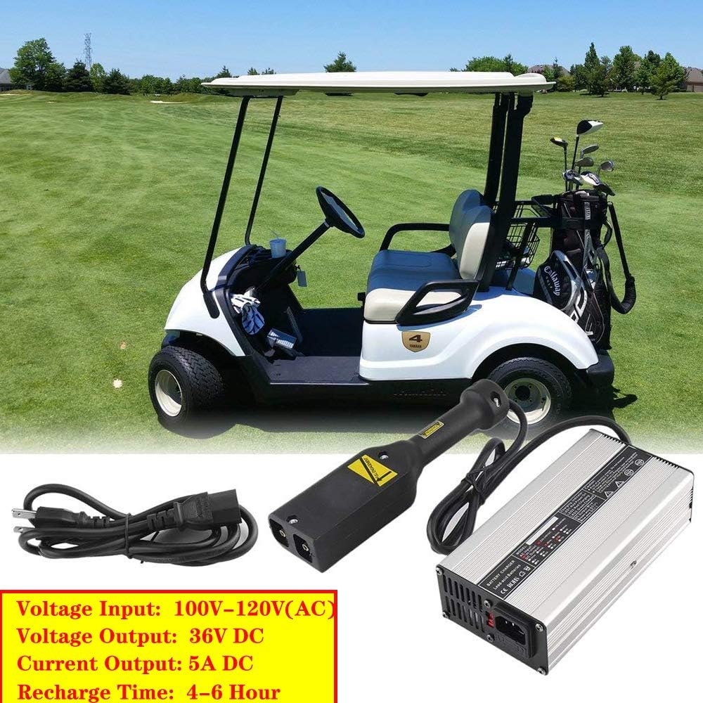 36 Volt 5 Amp Golf Cart Battery Charger Compatible with EZGO Txt Medalist Golf Cart （D Style Plug）