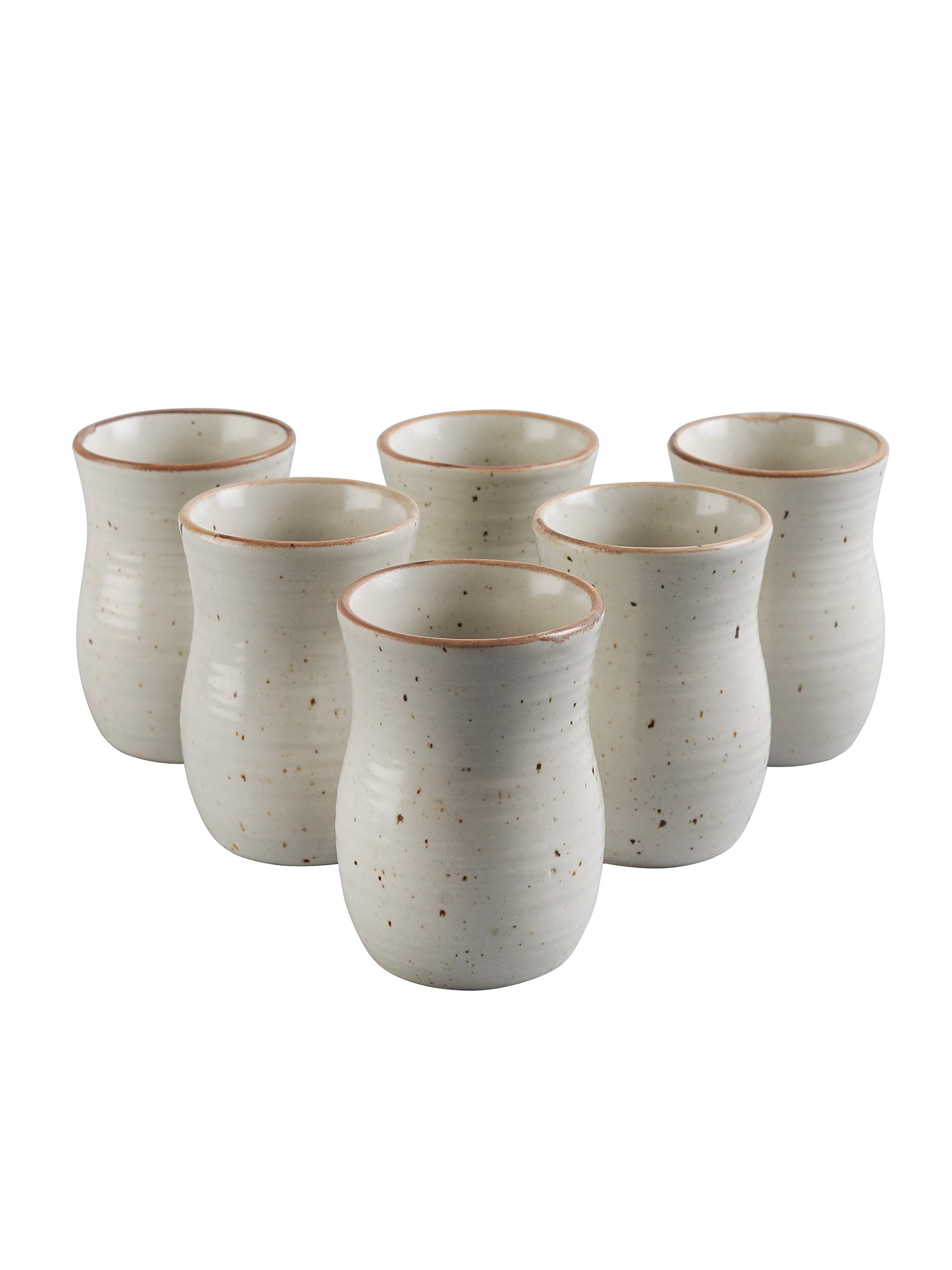 Handmade Ceramic Drinking Glasses - Set of 6 -16 Handmade Ceramic Drinking Glasses - Set of 6 -16