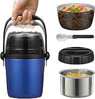 Vista 9 de Termo de sopa para alimentos calientes para adultos y niños, recipientes de almuerzo de 32 onzas de boca ancha, tarro de comida aislado 100% a