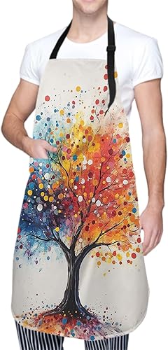 Miniatura 2 de Delantales de cocina resistentes a las manchas impermeables para parrilla barbacoa hornear 27 x 31 pulgadas