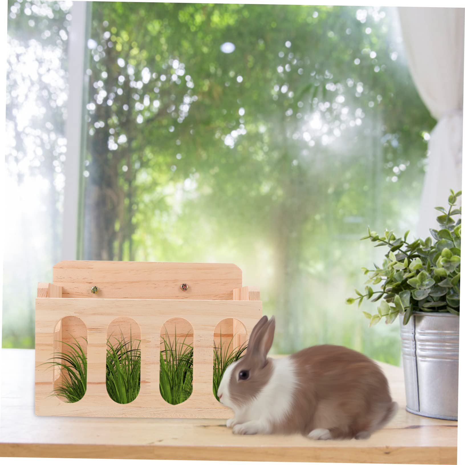 Futtergestell für Kaninchen und Meerschweinchen, Holz, 1 Stück