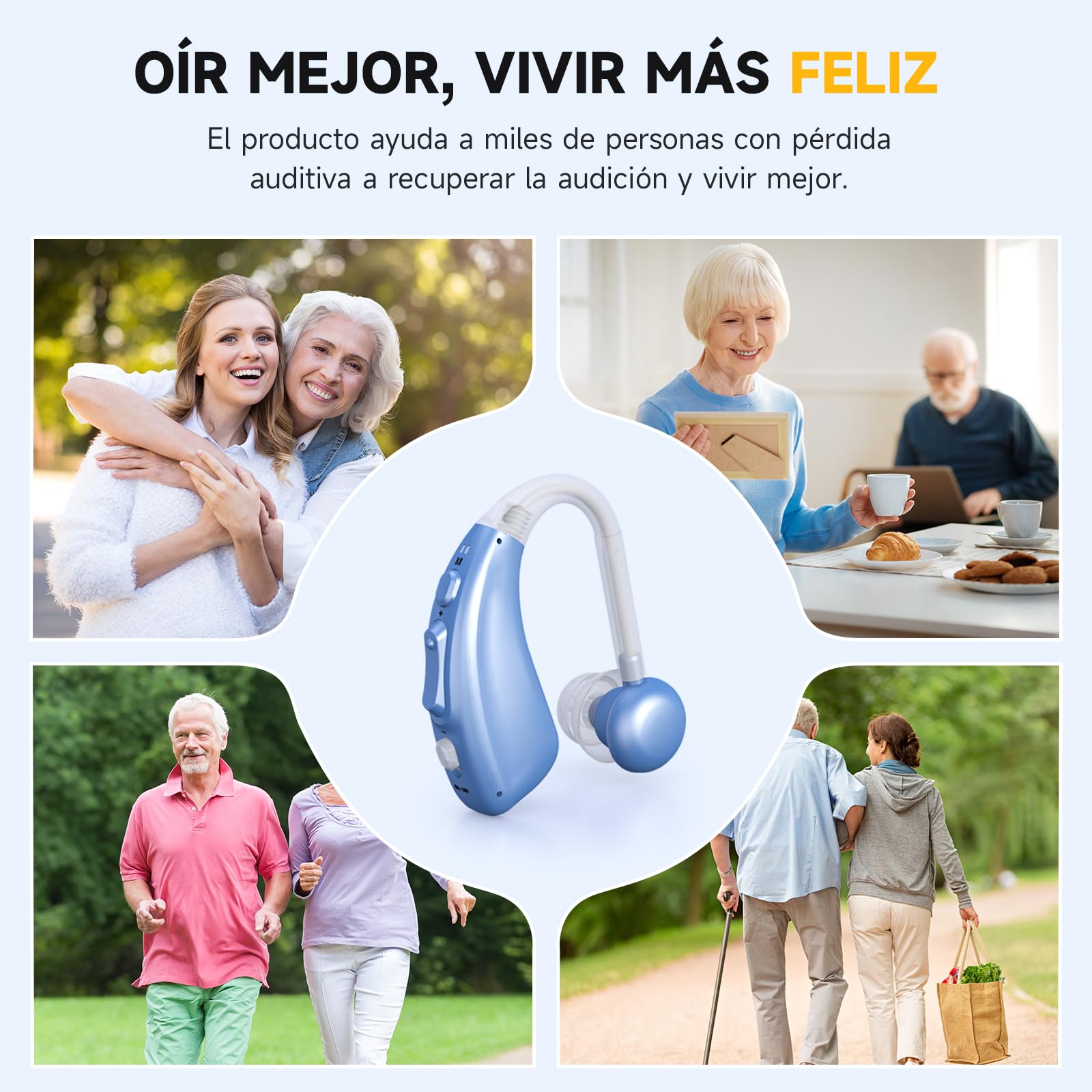 Calidad de sonido con cancelación de ruido clara, mejora la capacidad de comunicación, recargable, duradero, cómodo de llevar, pequeño, portátil y oculto