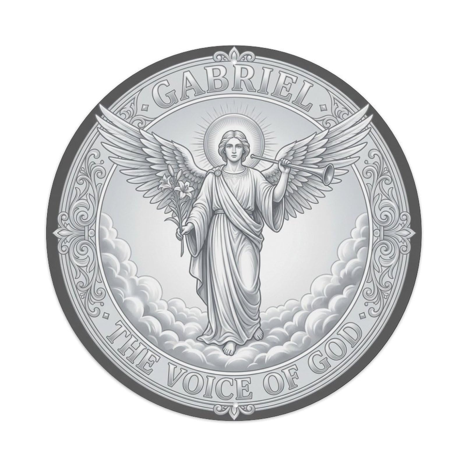 The Voice of God Annunciation Archangel Gabriel Metal Tin Sign