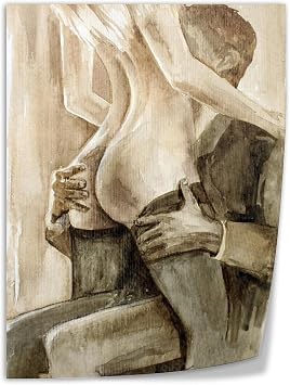 Sexy Female Couple Erotic Posters 1 Canvas Print Wall Art Decor Living Room Office Bedroom 12x16inch30x40cm Unframe-style