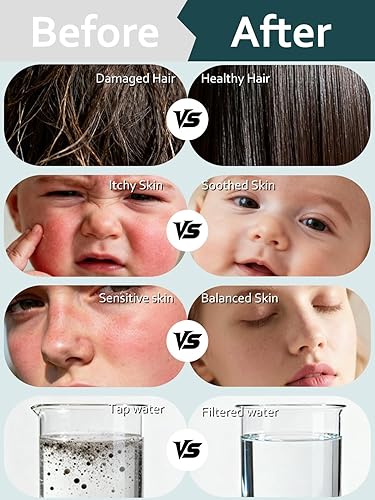 Miniatura 3 de Cabezal de ducha filtrado con mano, cabezales de ducha de alta presión con 3 pulverizadores, cabezal de ducha con filtros de mano para agua dura,