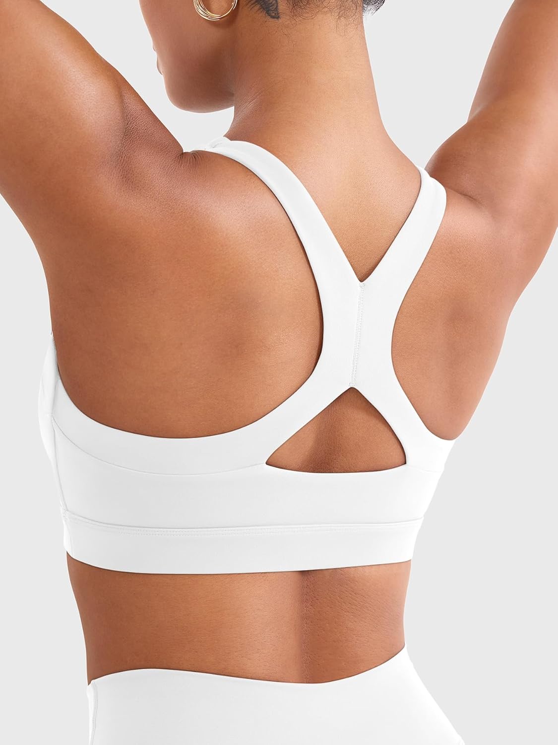 YEOREO Sports Bras for Women Medium Support Racerback Padded Running Bra Tracii Square Neck Wireless Workout Gym Crop Top - Image 3