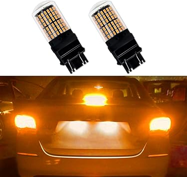 2PCS 3157 LED Car Bulb, Super Bright Low Power 12V 3056 3156 3156A 3057 4057 3157 4157 T25 LED Car Bulbs with Projector Replacement for Tail Brake Parking Lights, Back Up Reverse Lights