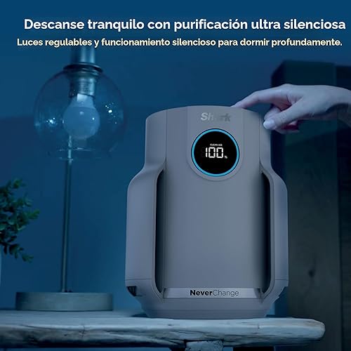 Miniatura 9 de Shark Purificador de aire para el hogar, NeverChange Compact Pro, para dormitorio, guardería, oficina en casa, dormitorio, filtro HEPA, captura