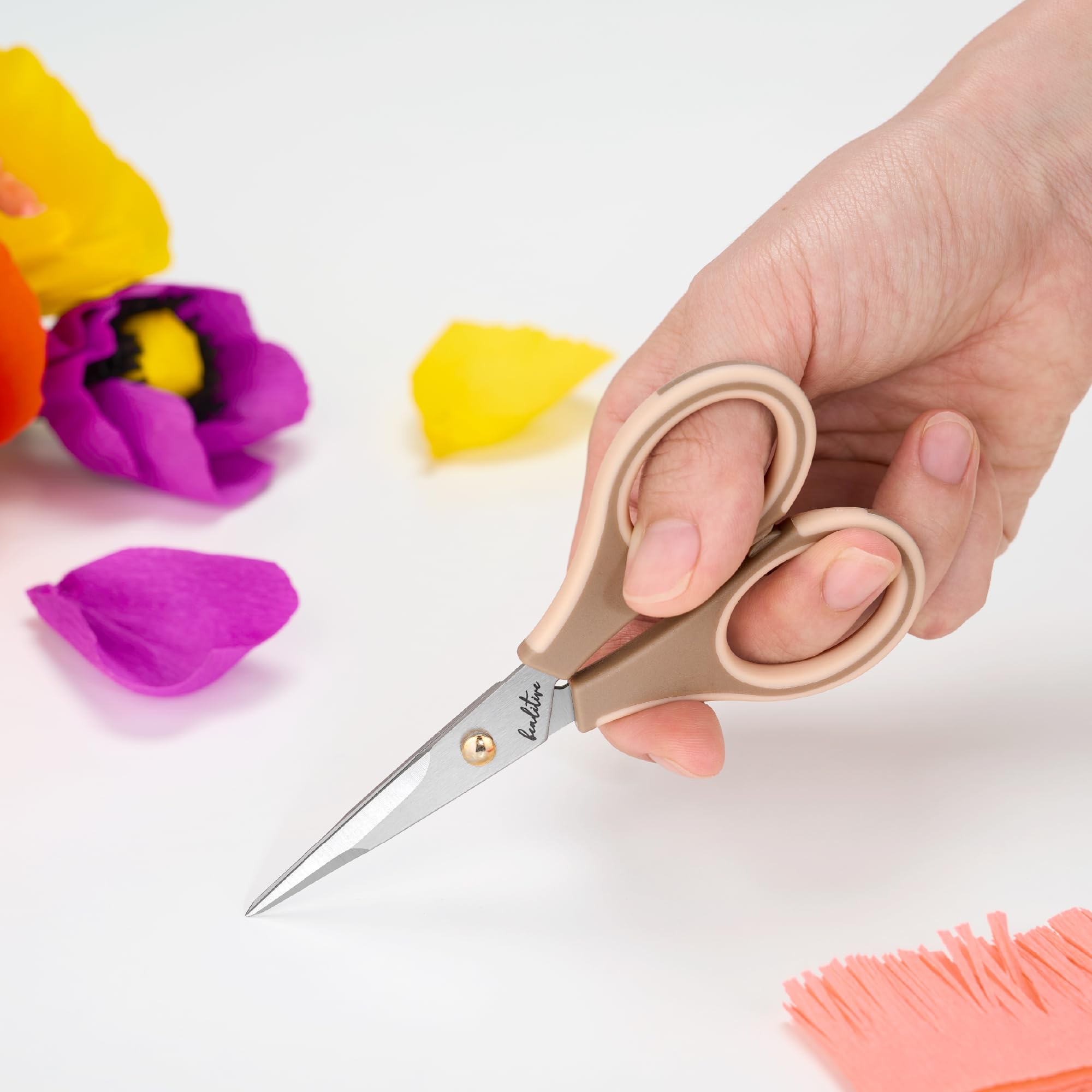 Beaditive Naaischaar - 6 inch roestvrijstalen stofschaar - professionele schaar met gekarteld mes voor eenvoudig knippen en quilten - comfortabele ambachtelijke kleermaker en naaister schaar - Teal