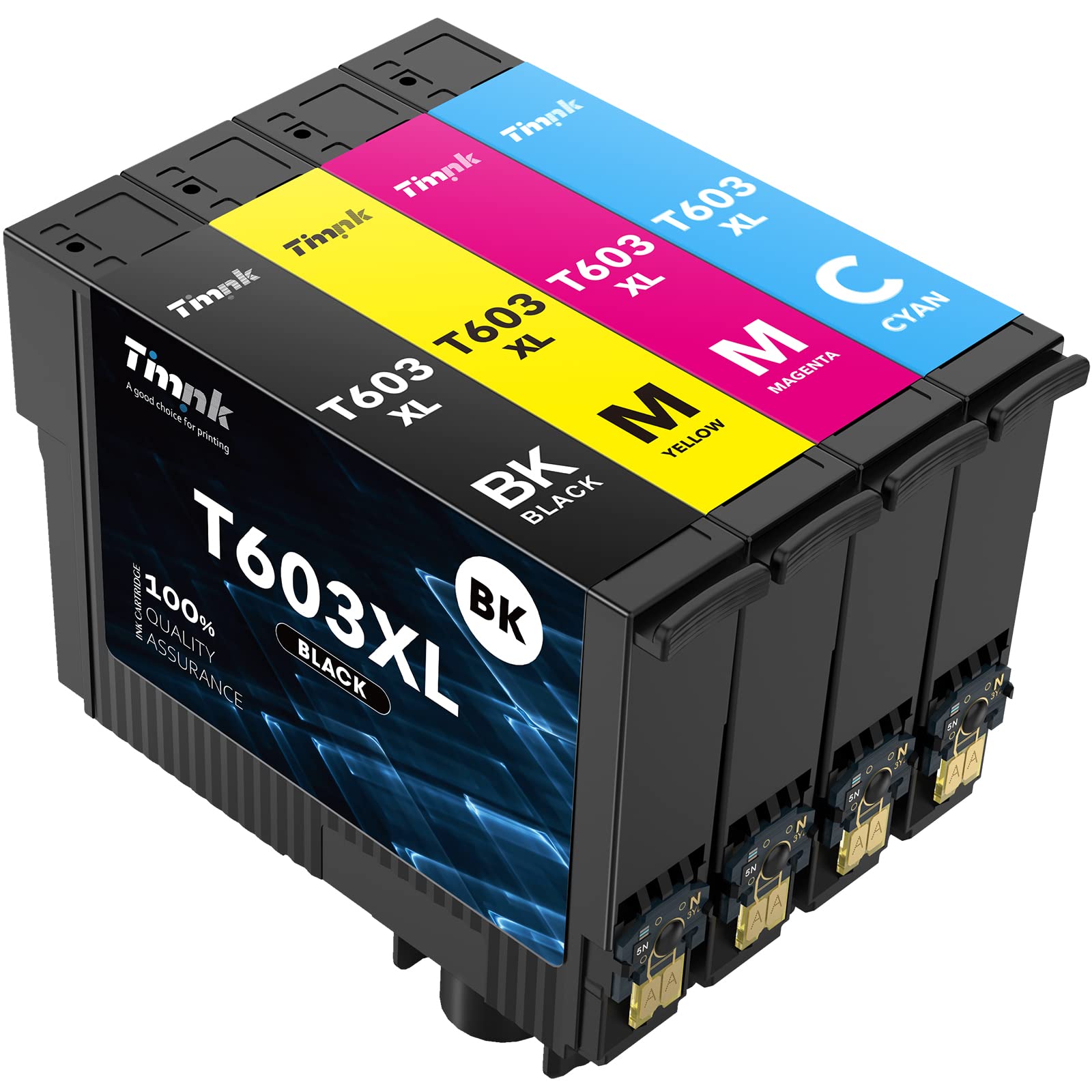 Timink Compatible Ink Cartridge Replacement for Epson 603XL for Epson Expression Home XP-2100 XP-4100 XP-4105 XP-2105 XP-3100 XP-3105 Workforce WF-2850 WF-2810 WF-2830 WF-2835(4 Pack)