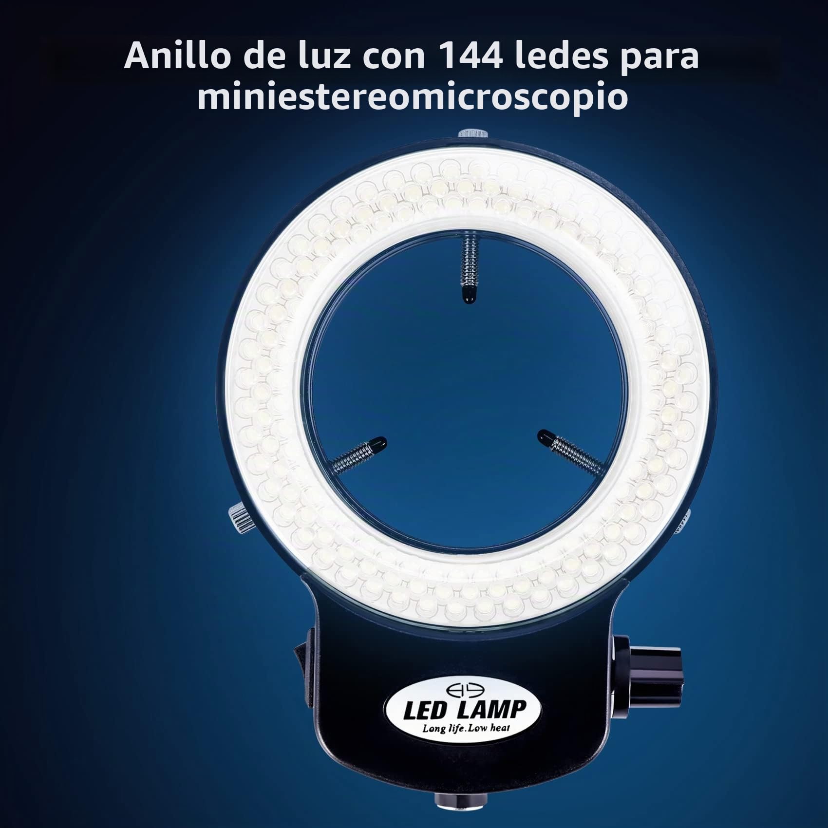 144 LED microscopio anillo de luz 0-100% ajustable lámpara para microscope anillo iluminación