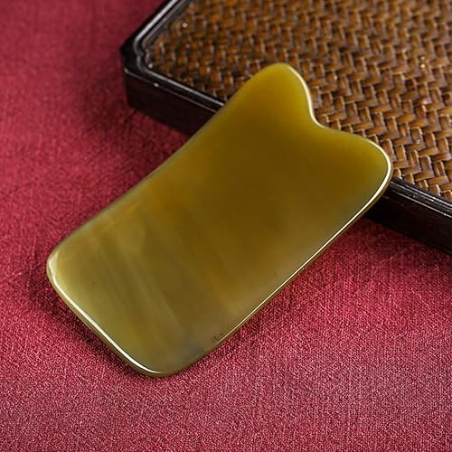 Miniatura 2 de HEALLILY Herramienta de masaje de raspado Gua Sha, herramienta de masaje de cuerno de búfalo Guasha, herramienta de belleza facial