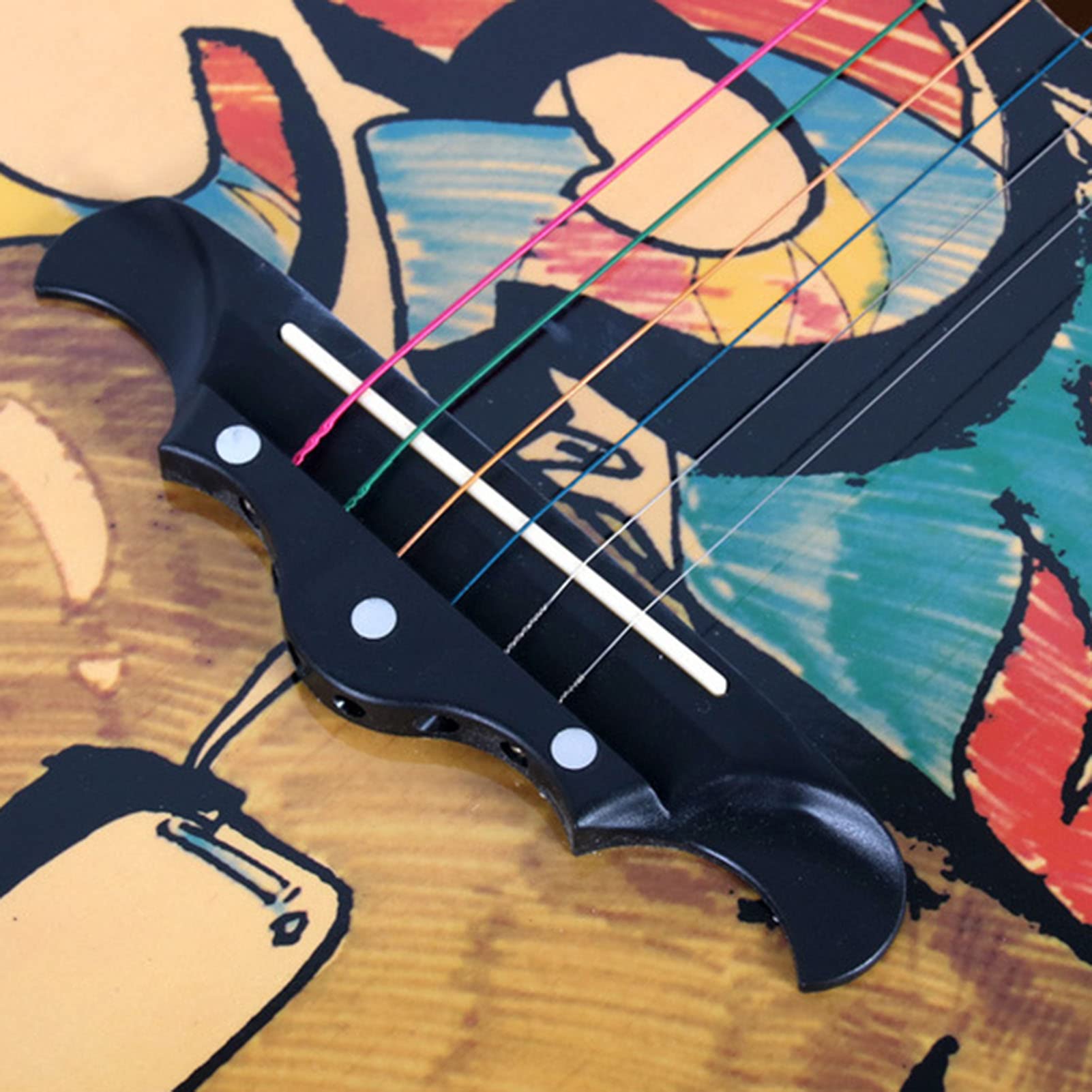 38-Zoll-Akustikgitarre Mit Graffiti-Muster, Hochdichtes Griffbrett Für Präzise Intonation – Geeignet Für Anfänger