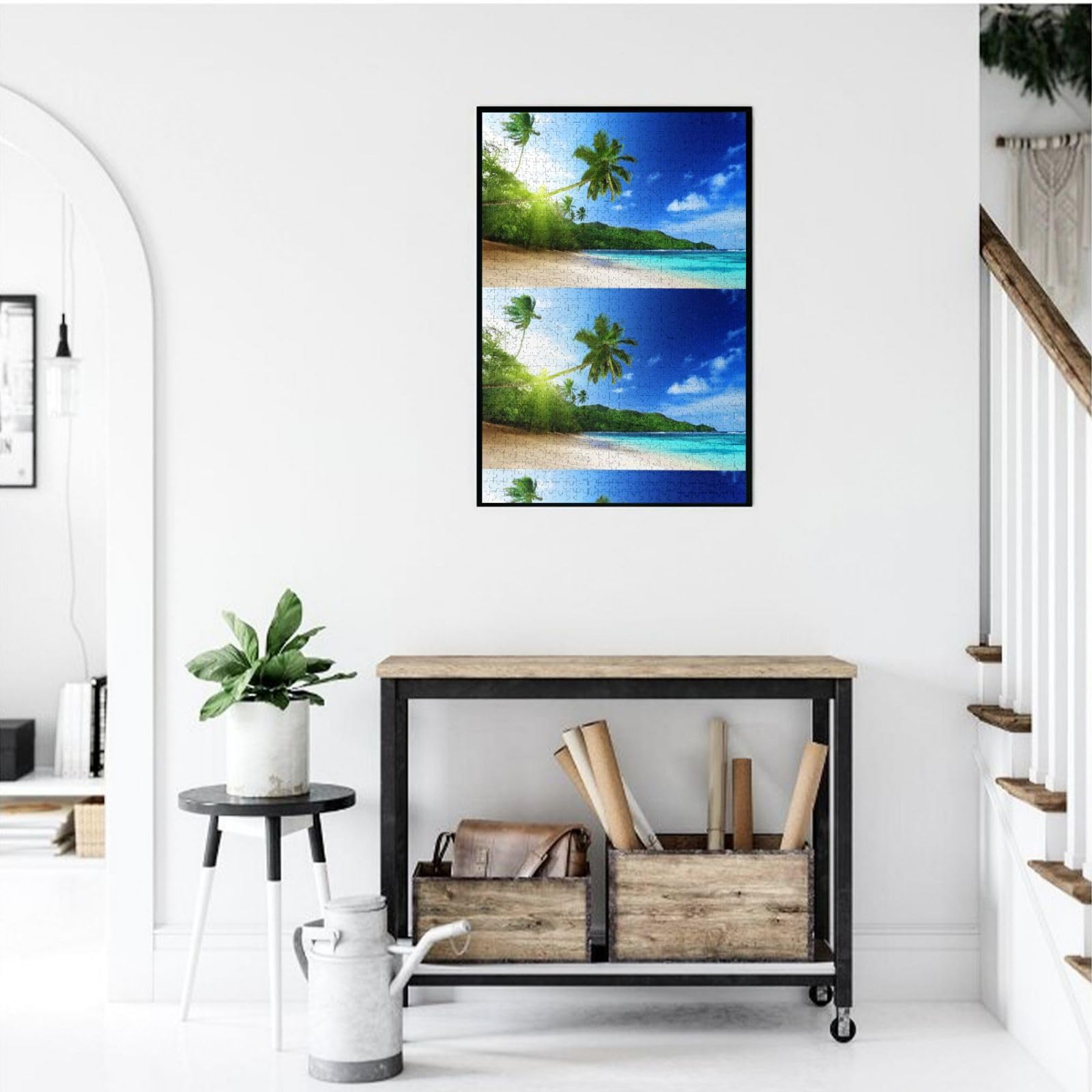 Paesaggio nordico con cielo hawaiano e oceano, puzzle da 1000 pezzi per adulti, puzzle impegnativi, puzzle a incastro