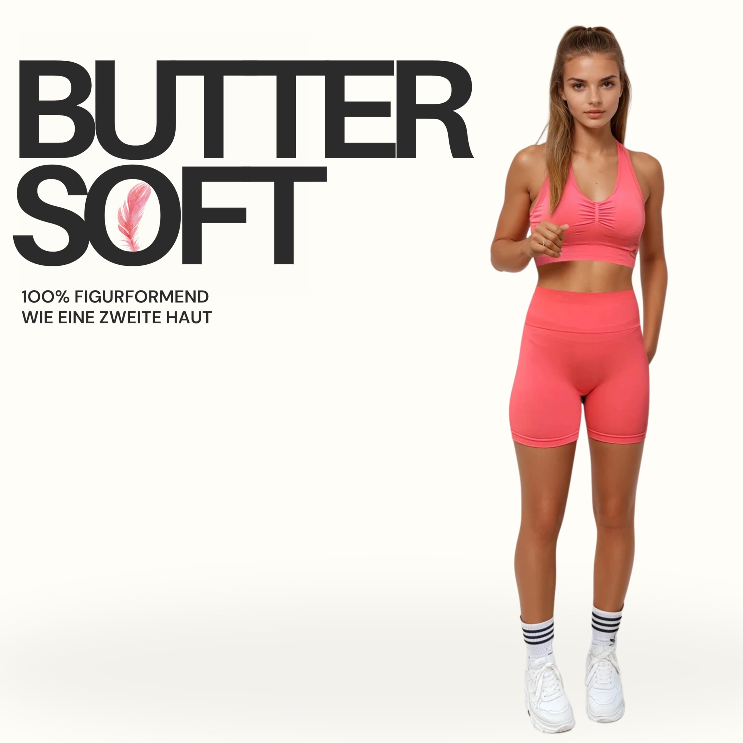Butter Soft – Juego de pantalones cortos deportivos de 2 piezas – Conjunto de pantalones cortos de gimnasio sin costuras – Conjunto de ropa deportiva – Conjunto de yoga – Pantalones cortos
