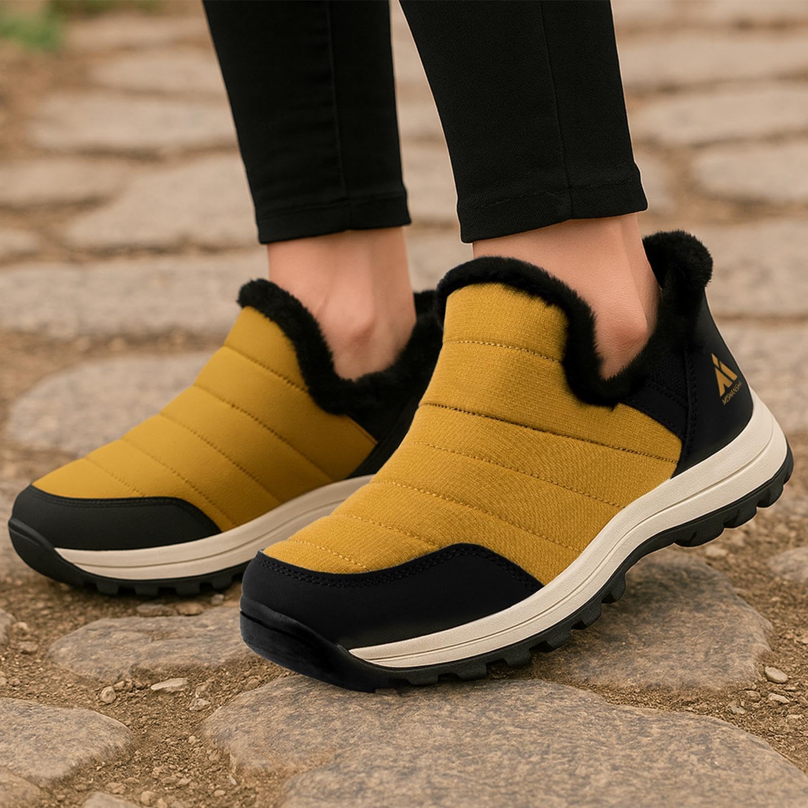 Mishansha Scarpe Invernali da Donna Foderate Antiscivolo Stivali da Neve, Taglie 36-42