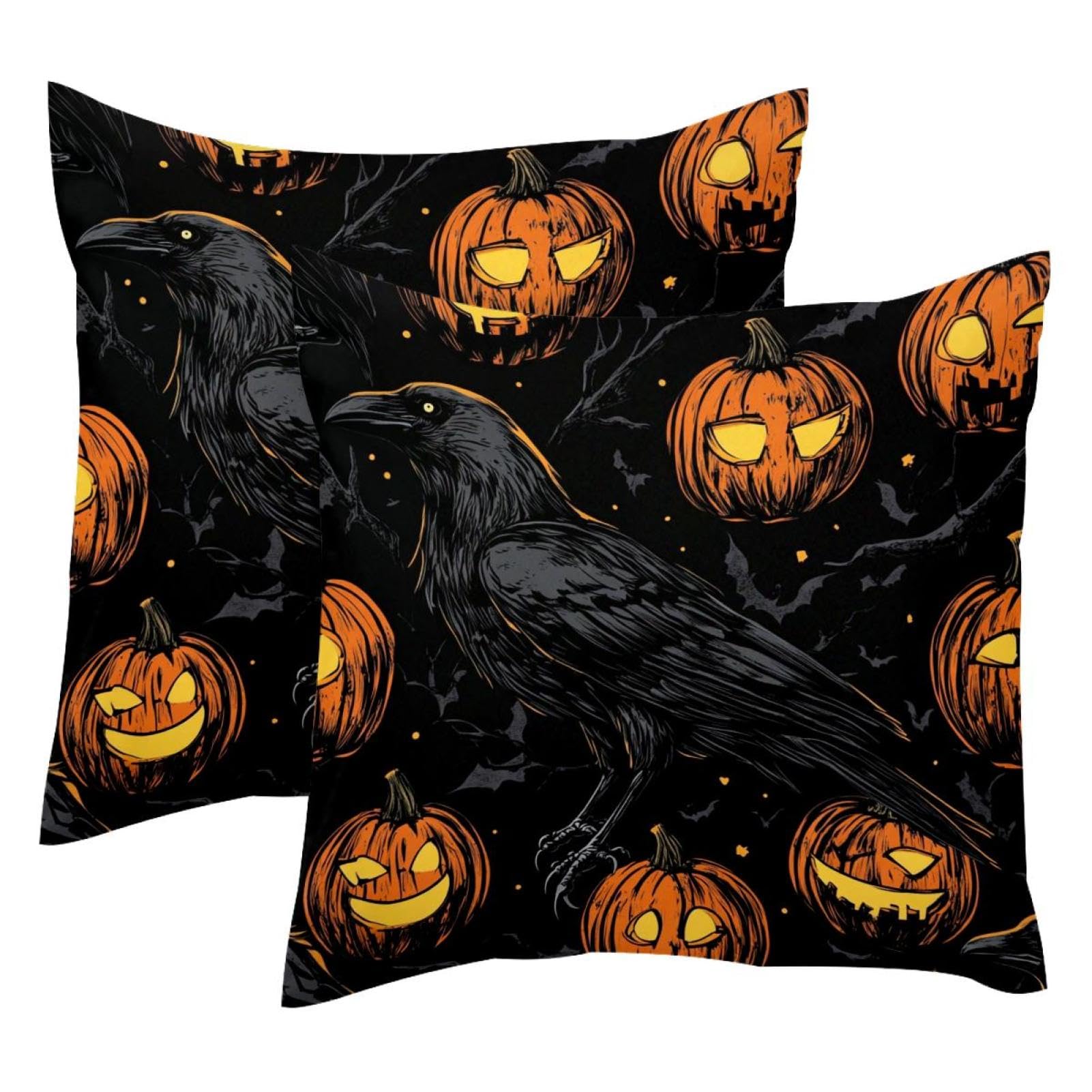 Housse de coussin citrouille velours orange pour une déco d'automne chaleureuse