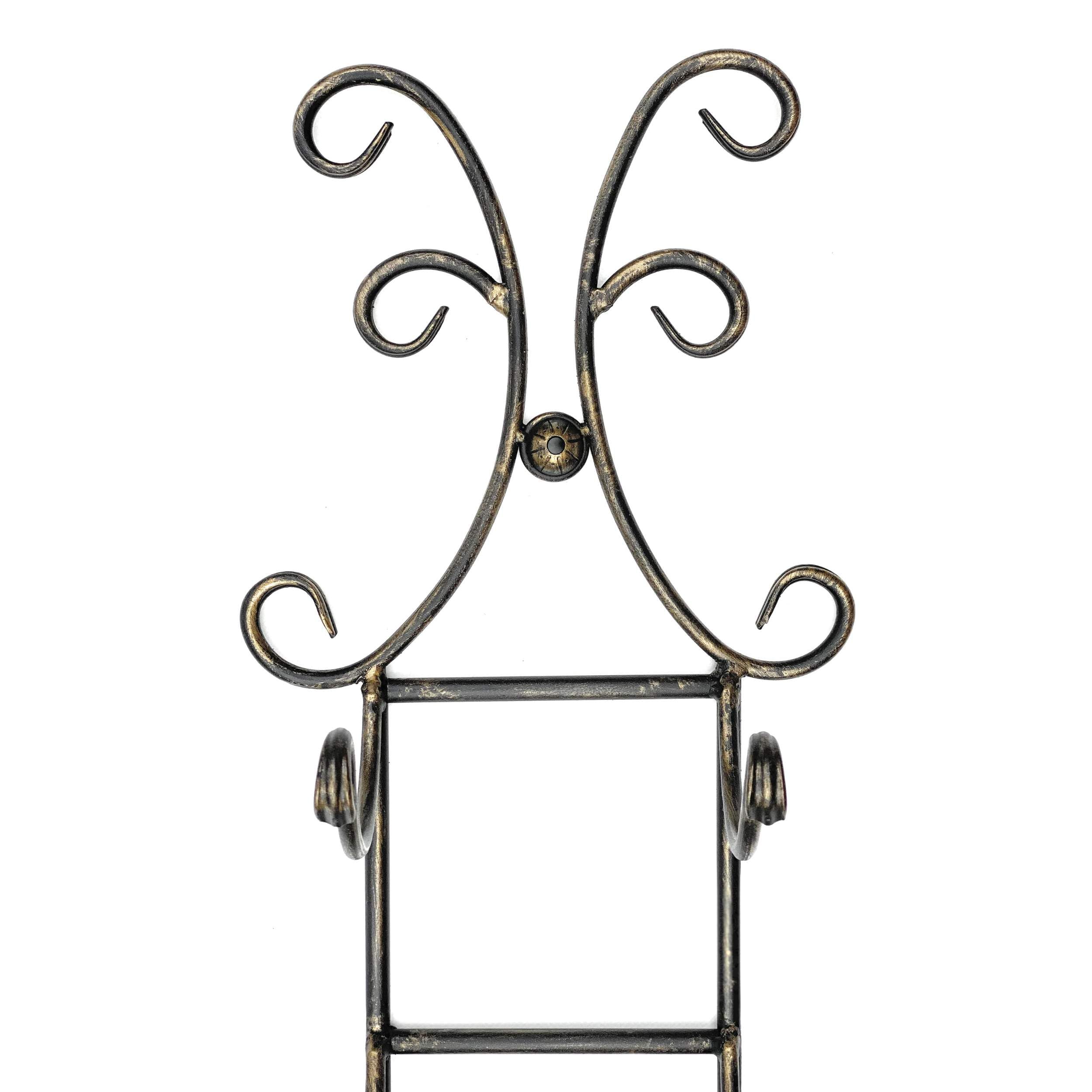 DanDiBo Supporto Porta Asciugamani 092568 Porta Asciugamani 90 cm Porta Asciugamani Stile Country Nero