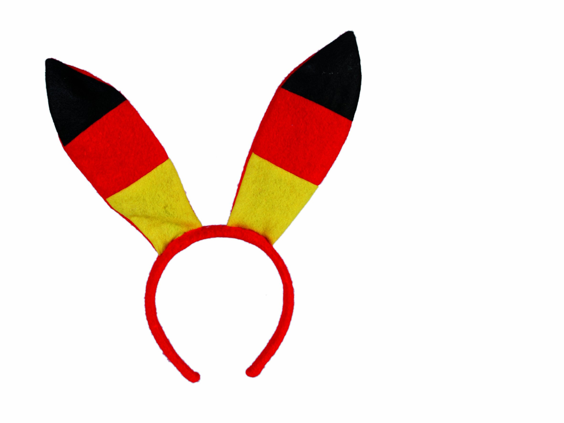 Windworks Haarreif Hasen Filz Ohren Bunny Fußball EM WM Deutschland Flagge-Design