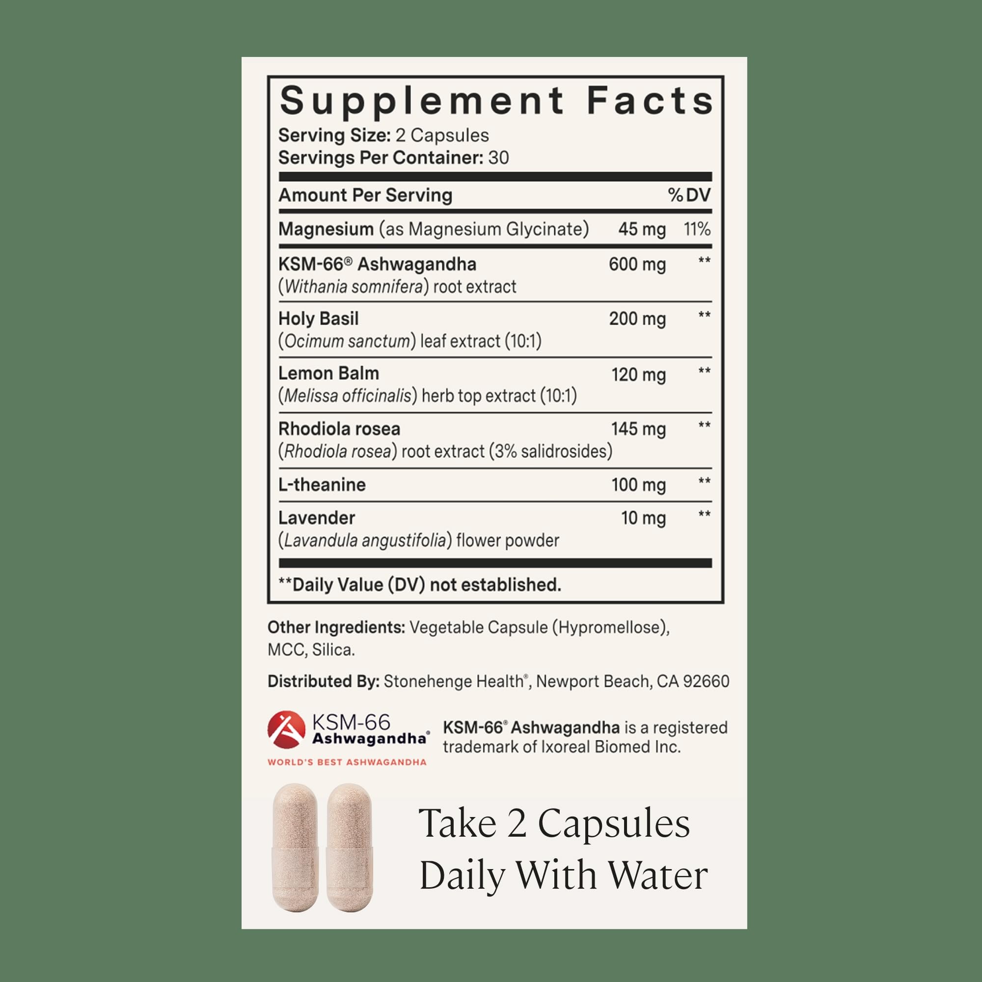 Stonehenge Health Dynamic Calm | KSM-66 Ashwagandha Stress Support - 60ct — Amazon image 6