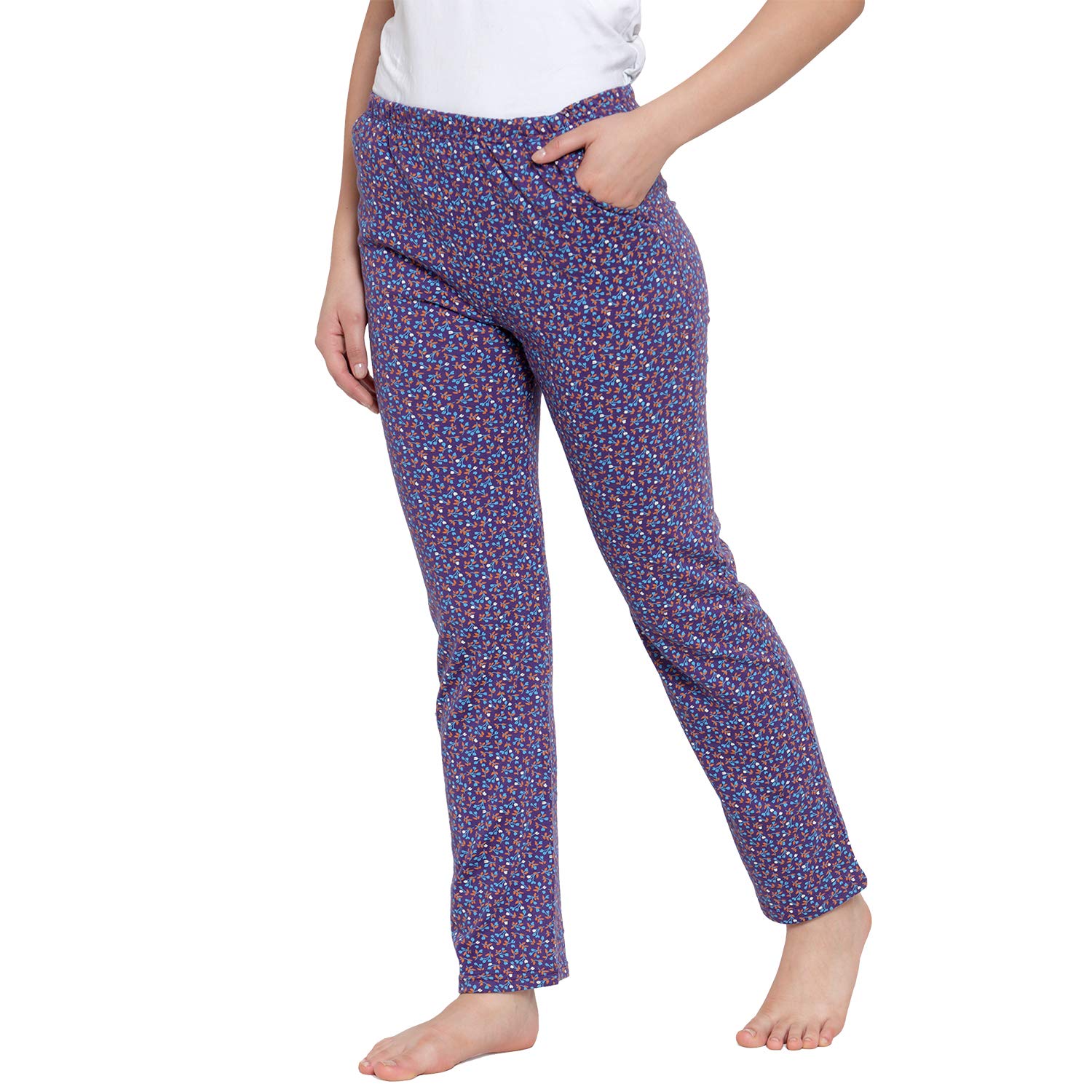 CUKOO Purple Floral Night Pyjama for Women 2