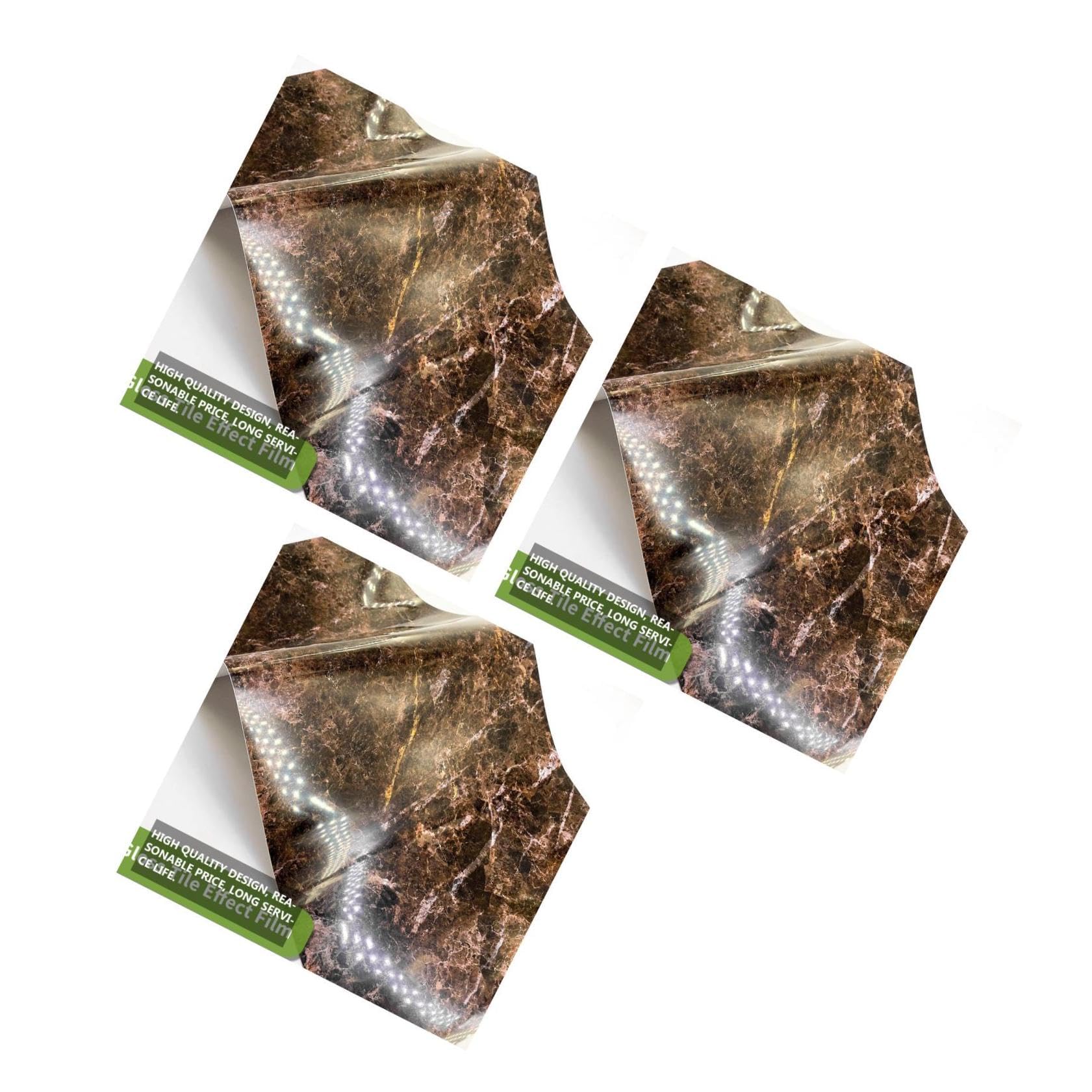 Película protectora para mesa de centro UPKOCH y muebles marrón 3 uds