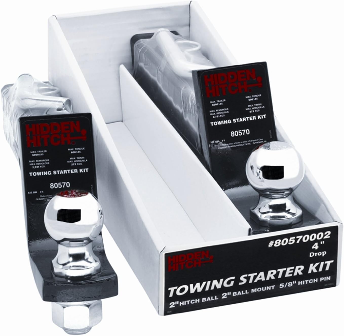 Fulton Towing Starter Kit, 2Inch Ball Mount 2Inch Chrome