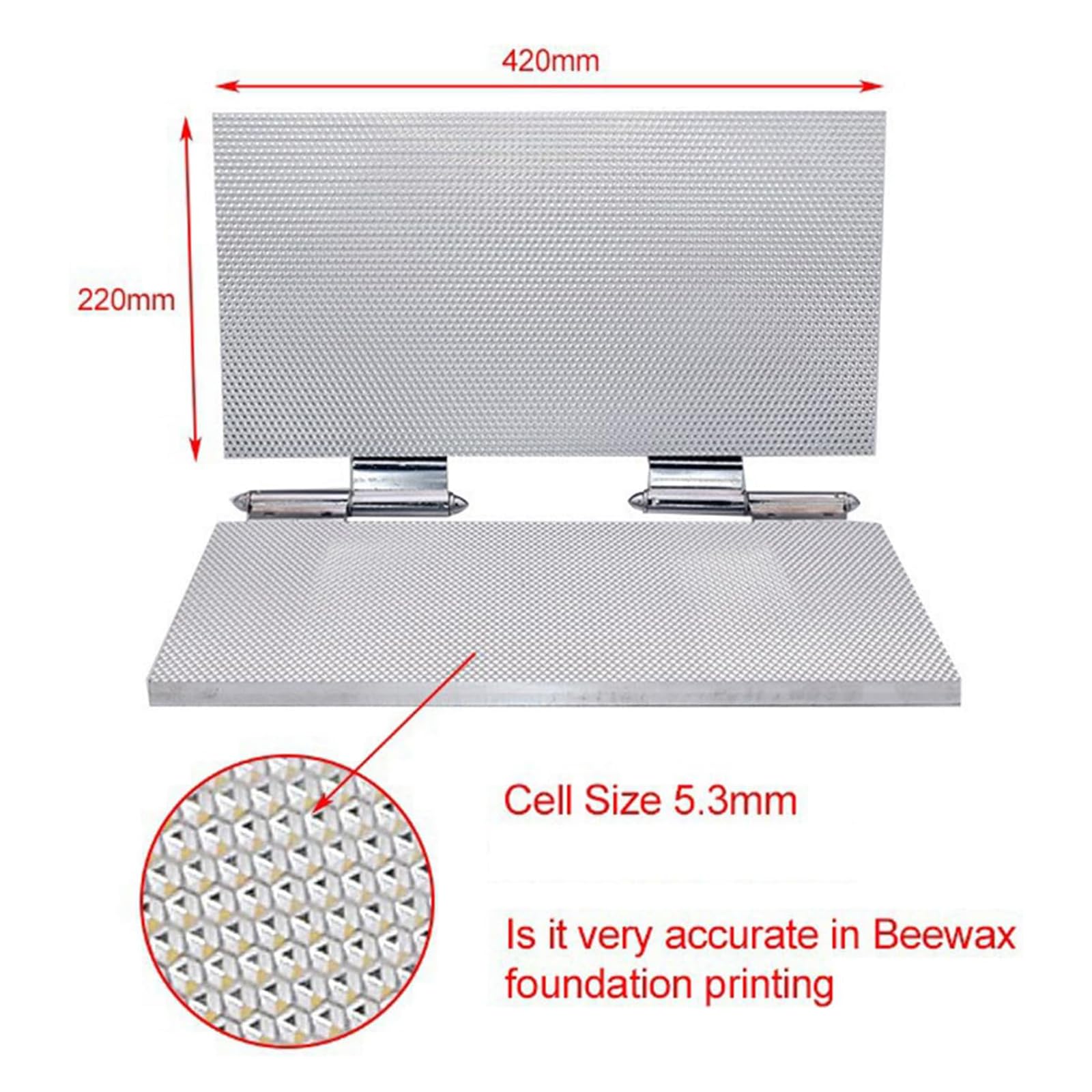 Forma do wytłaczania wosku pszczelego ze stopu aluminium, szybki 3-5-sekundowy odlew podkładowy z wosku pszczelego, wysoka precyzja, ergonomiczna, do użytku w gospodarstwie