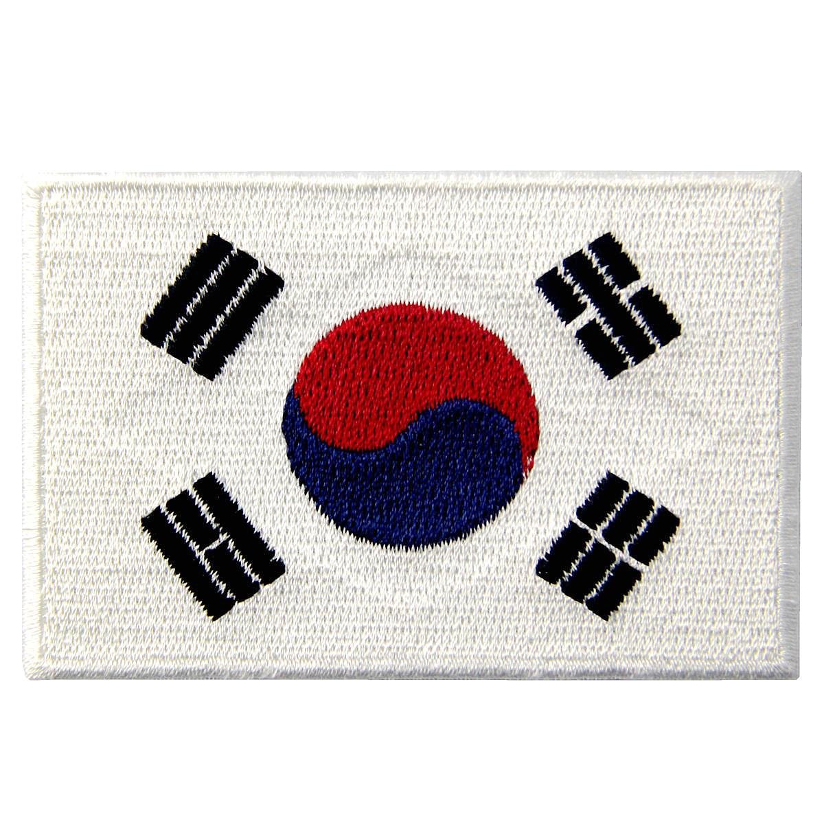 South Korea Flag Embroidered Korean National Emblem Iron On Sew On Patch