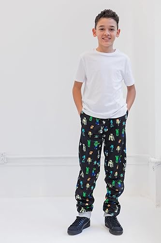 Miniatura 4 de Minecraft Mobs Creeper Steve Alex - Paquete de 2 pantalones deportivos de forro polar para niños pequeños a grandes