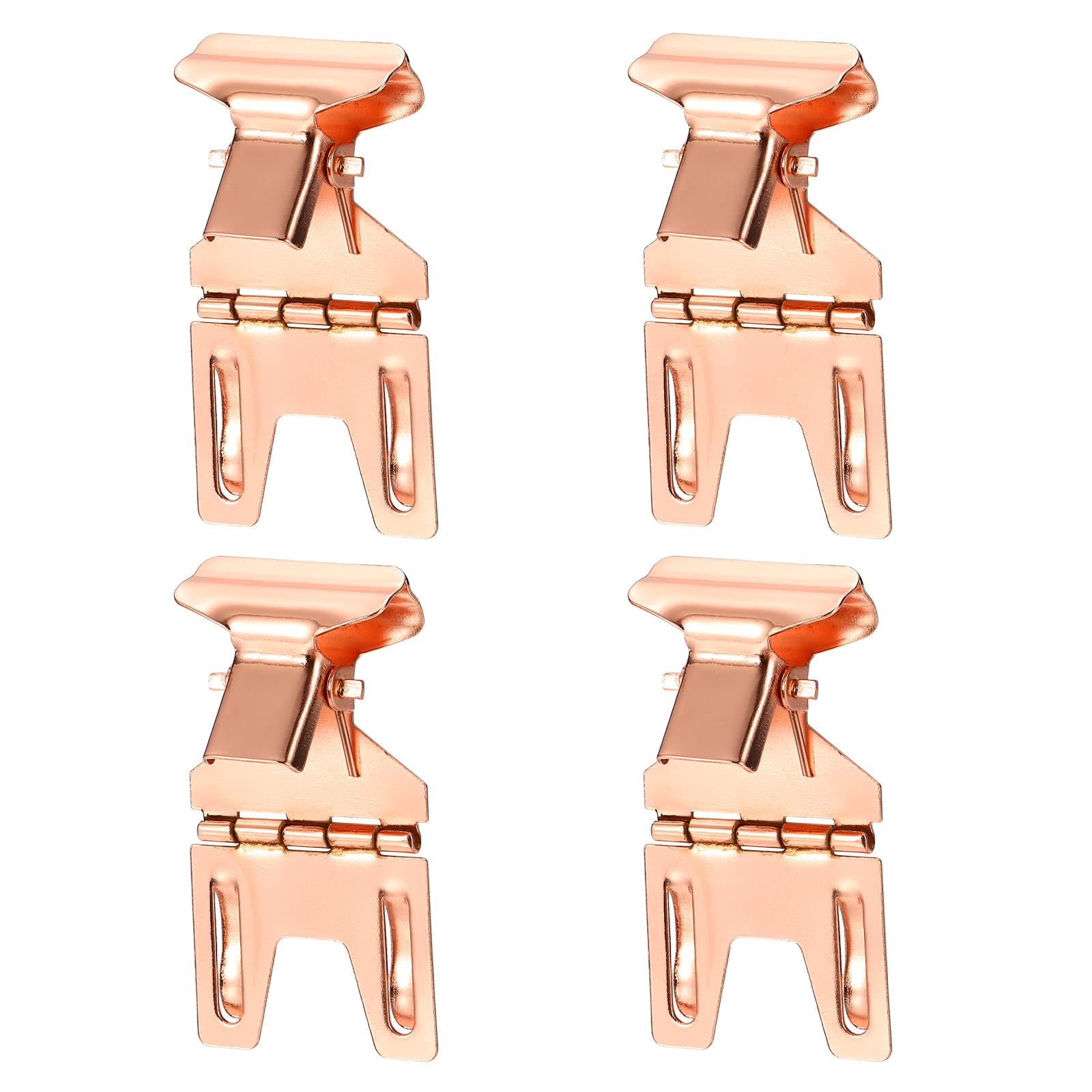 PATIKIL Metal Price Tag Holder 5.2 cm, 4 Pcs Sign Clips, Rotatable Clip-On Label Tag Clip Sign Holder Stand for Retail Store Supermarket Bakery Home Office Display, Rose Gold