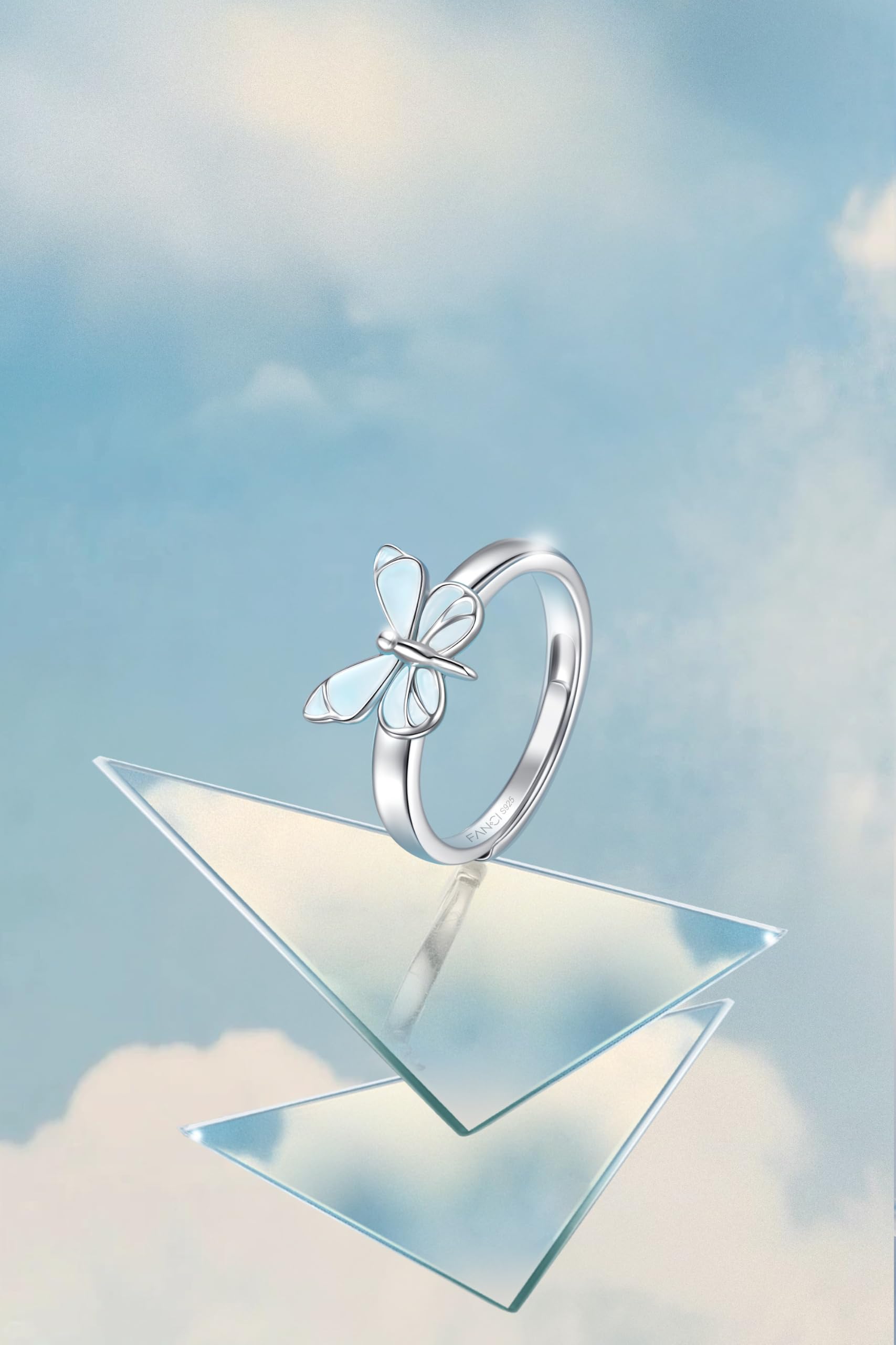 FANCIME Collana da donna in argento Sterling placcato oro bianco, ciondolo smaltato luminoso, per anniversario, compleanno, San Valentino, matrimonio, regalo per lei moglie mamma