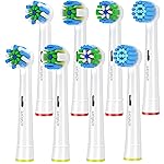 Replacement Toothbrush Heads Compatible with Braun Oral b 7000/Pro 1000/9600/ 5000/3000/8000/Genius and Smart Electric Toothbrush (white-8pcs)