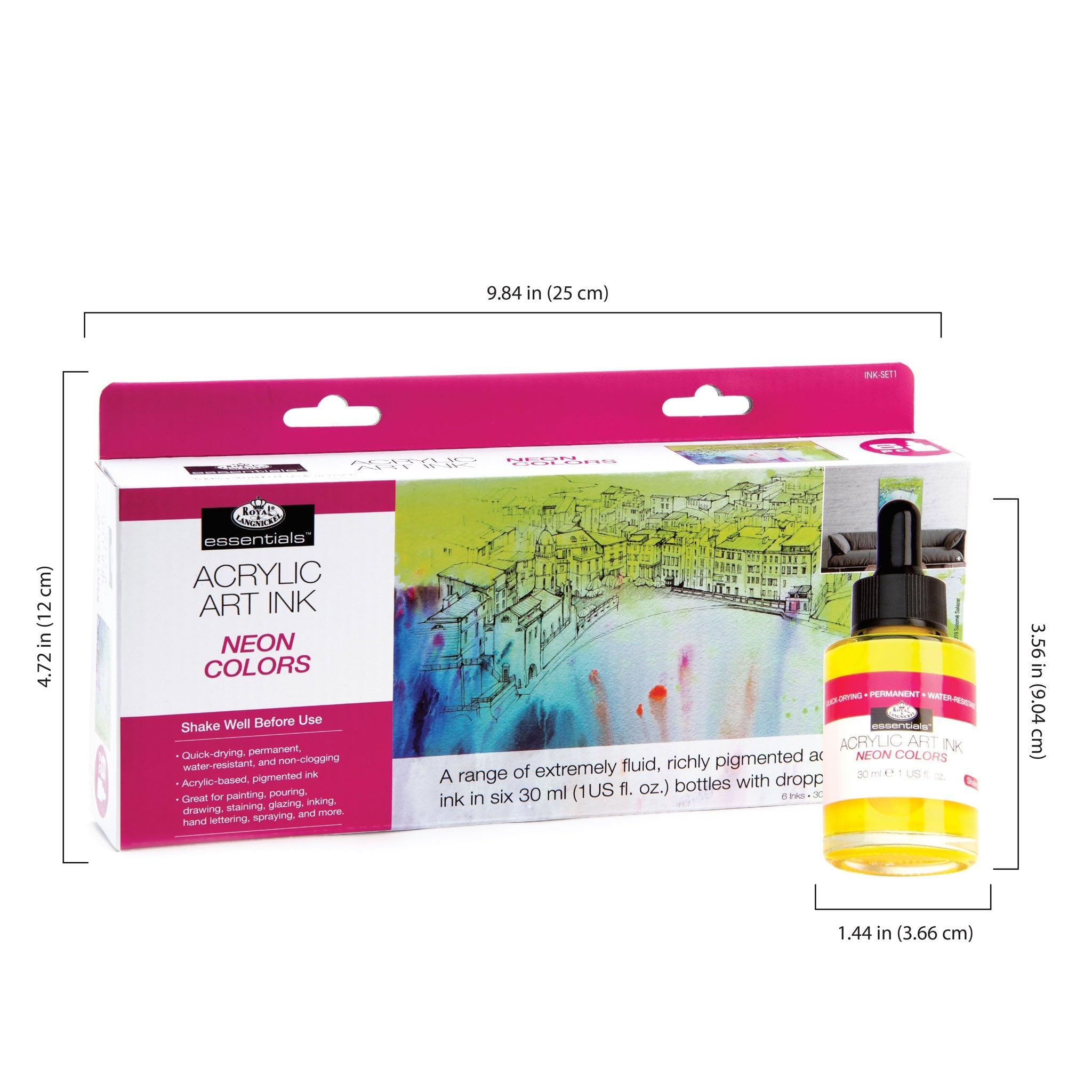 Set 12 Tubetti Acrilici Neon Royal & Langnickel 12ml - Colorati E Adatti Per Diverse Superfici - Foto 9