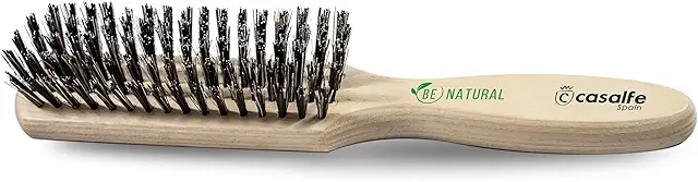 Cepillo de Cerdas de Jabalí Rectangular - Madera Natural para Pelo Fino y Corto