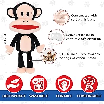 ポールフランク　ジュリアス　mini plush doll Amazon.com : Paul Frank Julius Monkey Dog Toy - Multicolor