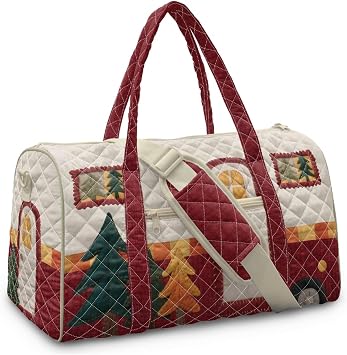 Quilted Duffel Bag Camper, Weekend Duffle Bags for Women Travel | Journey Travel Duffle with Adjustable Shoulder Strap, Overnight Weekender Bags for Daily & Short Trip