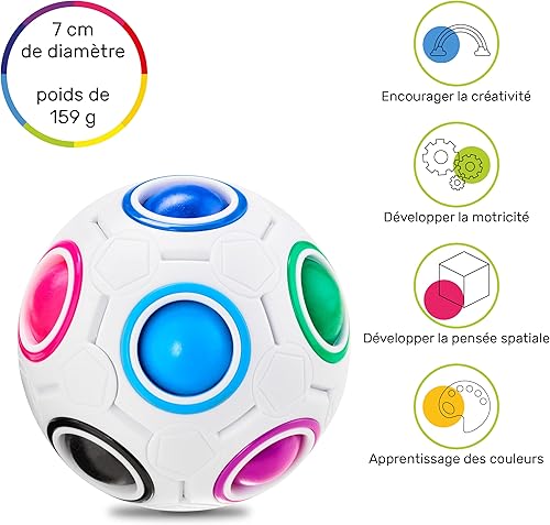 Miniatura 3 de CUBIDI Bola de arcoíris original juguete de viaje para niños y niñas de 5 años regalo para cumpleaños Navidad Pascua juguetes educativos para niños