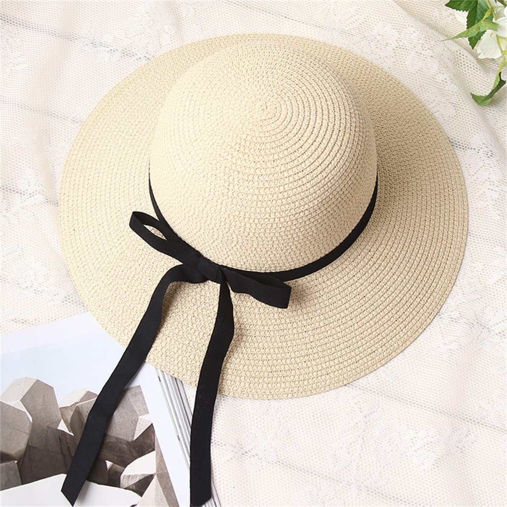 YXWYXWA Sombrero Damas Verano Sombrero Solar Gorro de Pescado Gran Sombrero de Borde Playa Plegable Sombrero de Sol