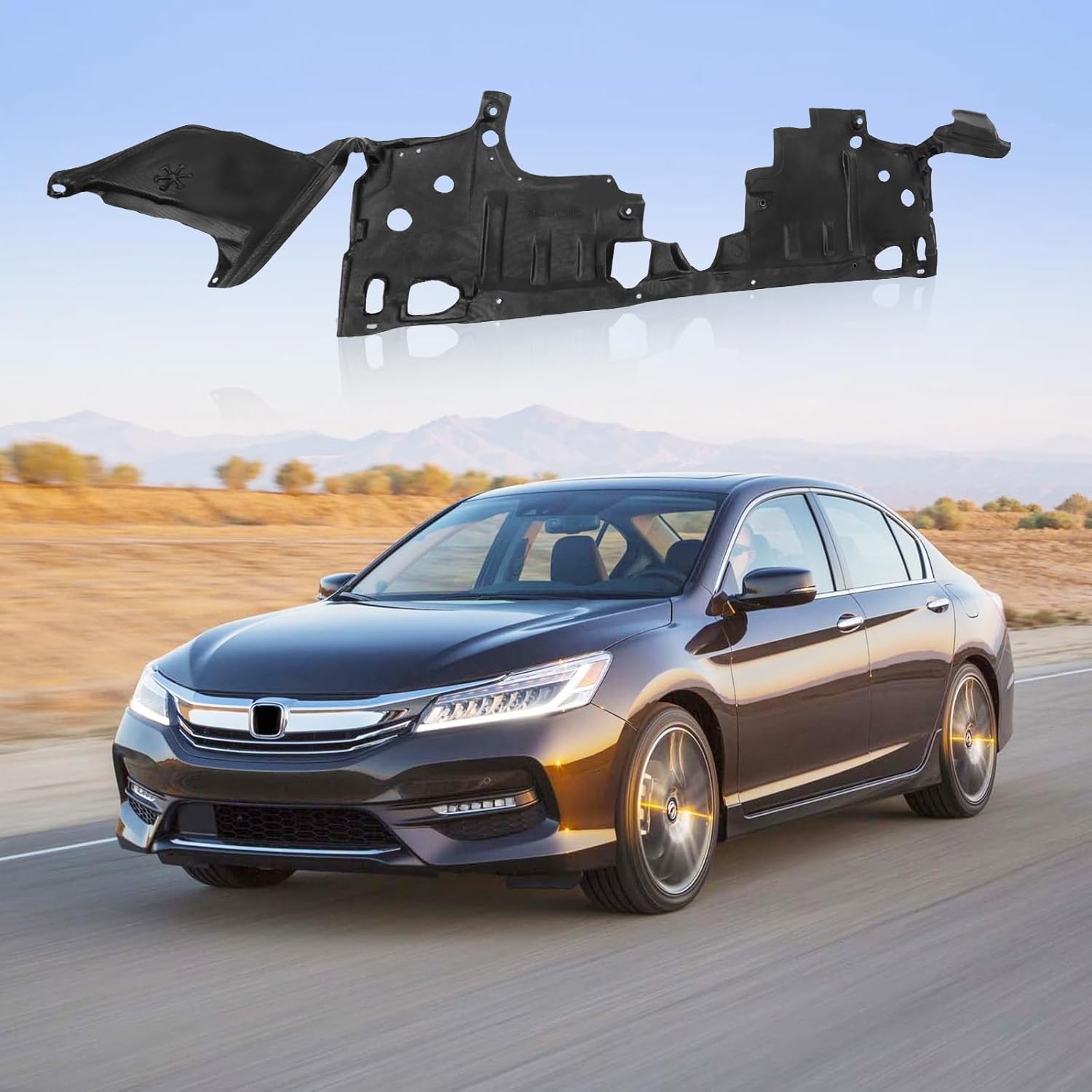 Perfit Liner Front Lower Engine Splash Shield Engine Cover Compatible with 2013-2017 Honda Accord 74111T2AA00 HO1228132