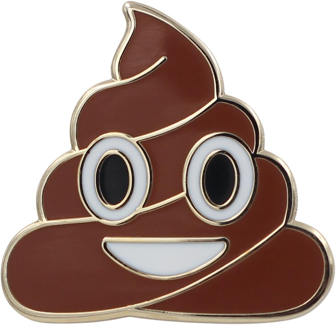 Poop Emoji Pin Series by Real Sic - Emoji Poop Enamel Pins - Glittery Pink Poop Emoji Kawaii Pin