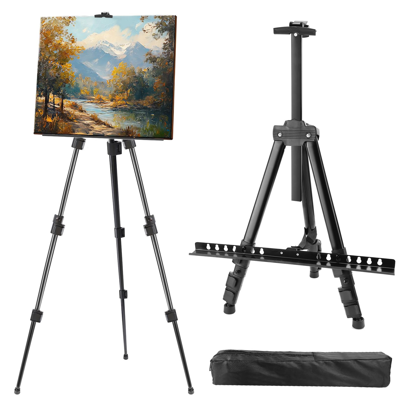 Grand chevalet de peinture pour adulte et enfant support de toile télescopique