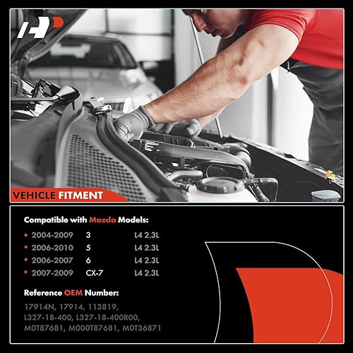 Miniatura 3 de A-Premium Motor de arranque compatible con Mazda 3 04-09, 5 06-10, 6 06-07, CX-7 07-09, L4 2.3L, 12V 1.4KW 11 dientes en sentido horario, reemplazo
