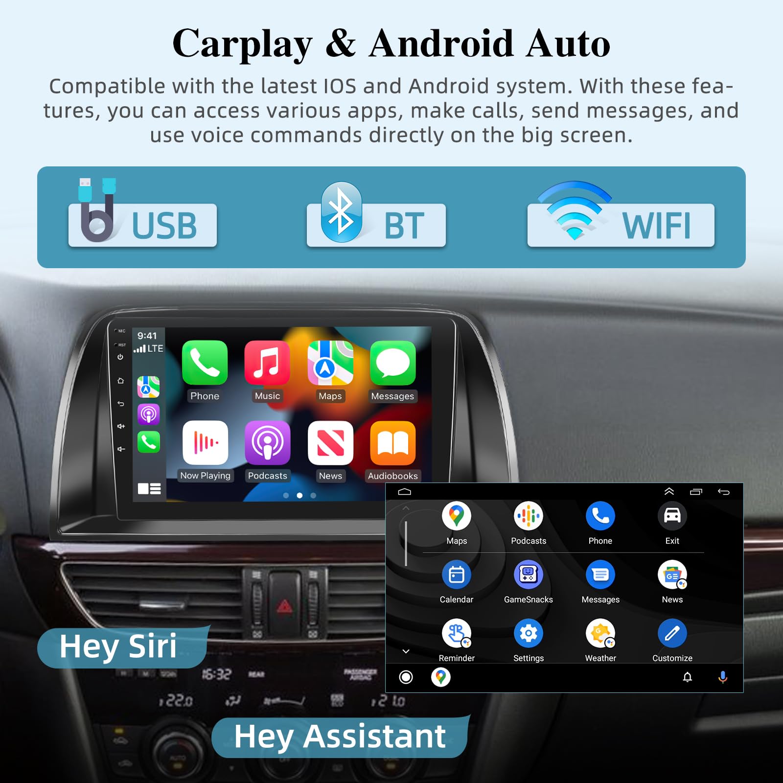 2+64G] for Mazda CX-5 2012-2015 Car Radio with Wireless Carplay