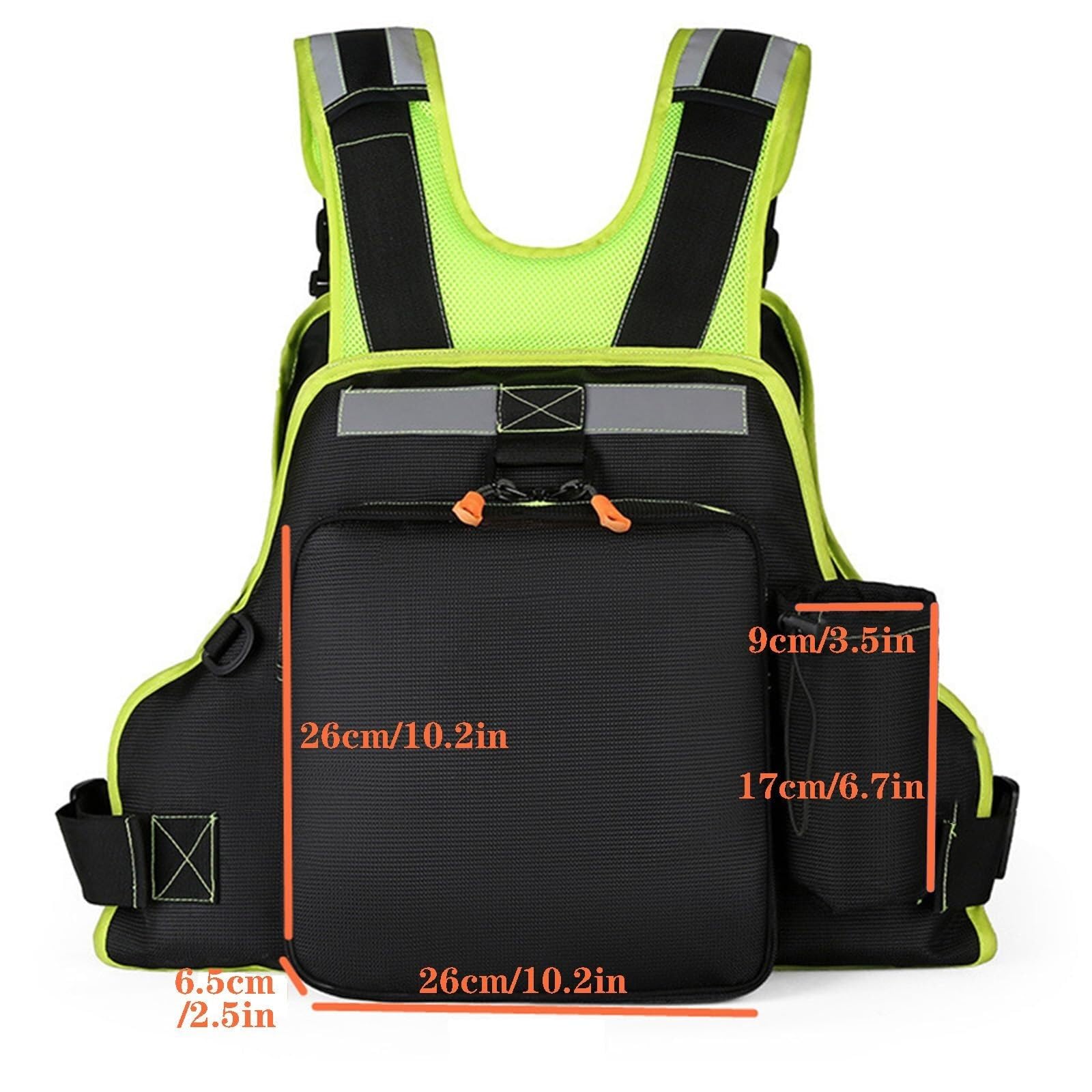 Kamizelka do Wędkarstwa Muchowego Unisex Regulowana Wysoka Pływalność Lekka Nylon Pianka EPE Odłączana Torba Uchwyt Na Butelkę Dla Pstrąga Paddleboardingu