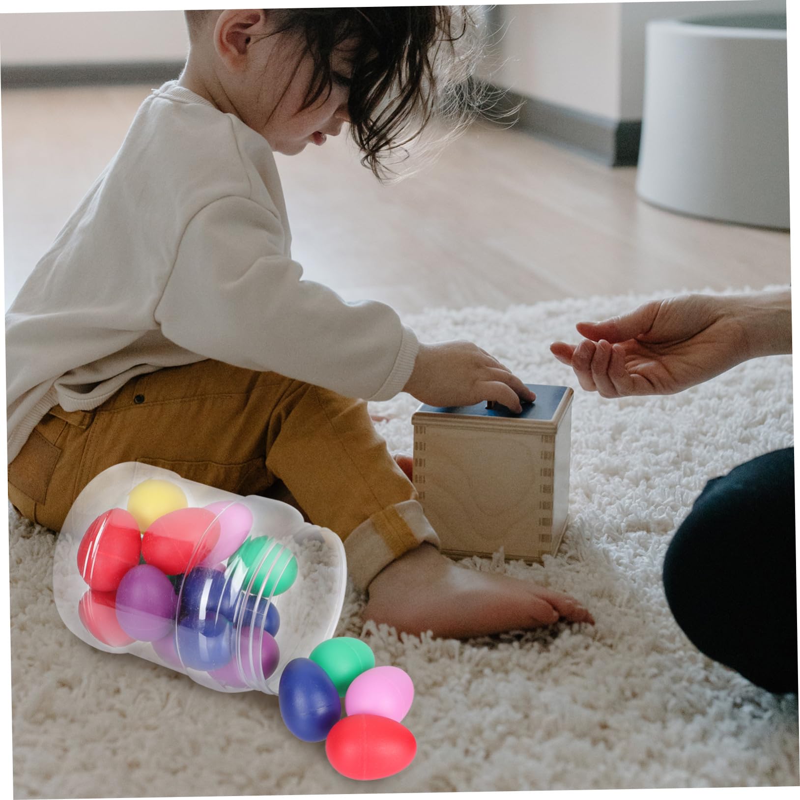 BESPORTBLE 20pezzi Strumenti Percussione Uova Per Ragazzo Ragazza Ragazza Giocattoli Musicali Educativi Uova Maracas Colorate Per Sviluppo Ritmo e Creatività Materiale Sicuro e Facile Da Usar