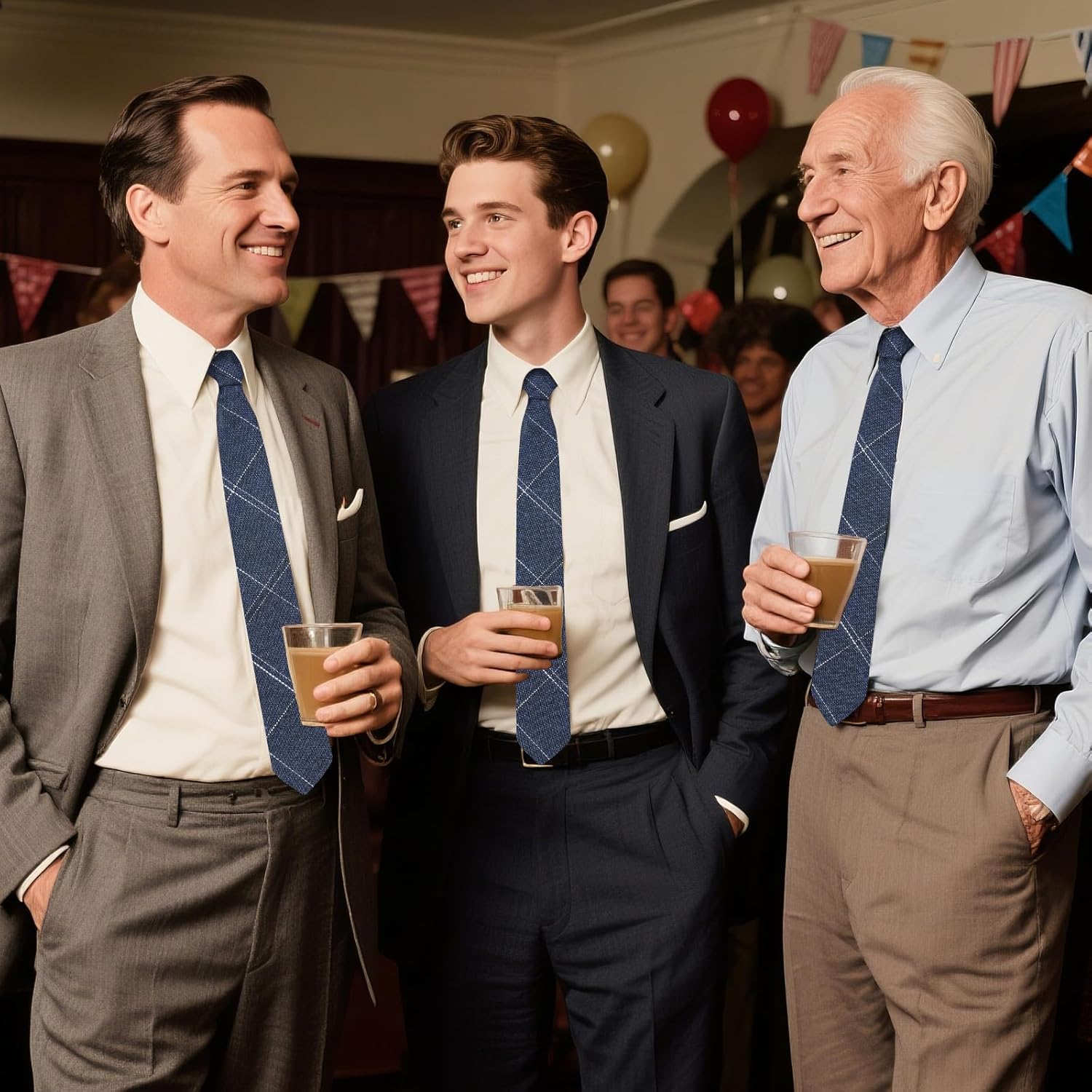 Plaid Striped Cotton Ties for Men, Fashionable Men's Ties Mens Necktie for Wedding Party Lecture School Formal Prom - Image 6